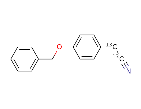 4'-benzyloxyphenyl-[1,2-<sup>(13)</sup>C<sub>2</sub>]acetonitrile