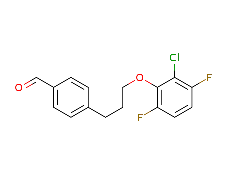 Molecular Structure of 921630-62-8 (Benzaldehyde, 4-[3-(2-chloro-3,6-difluorophenoxy)propyl]-)