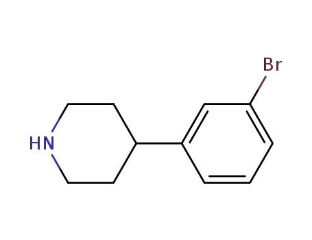 Molecular Structure of 351534-36-6 (4-(3-BROMOPHENYL) PIPERIDINE)