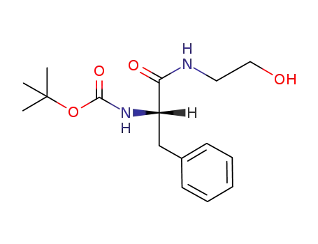 Carbamic acid,
[2-[(2-hydroxyethyl)amino]-2-oxo-1-(phenylmethyl)ethyl]-,
1,1-dimethylethyl ester, (S)-