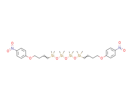 Molecular Structure of 960114-33-4 (tetradimethylsiloxane-α,ω-bis[4-(but-3-enyloxy)-nitrobenzene])