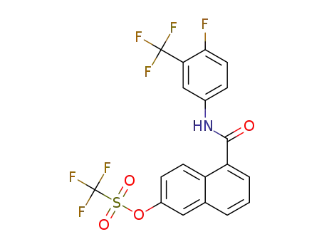 trifluoro-methanesulfonic acid 5-(4-fluoro-3-trifluoromethyl-phenylcarbamoyl)-naphthalen-2-yl ester