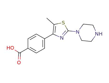 4-(5-methyl-2-piperazin-1-yl-thiazol-4-yl)-benzoic acid