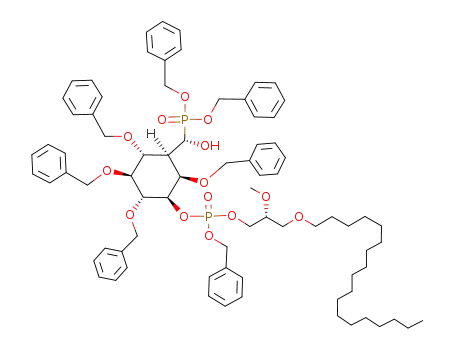 ((S)-Hydroxy-{(1R,2R,3S,4R,5R,6R)-2,3,4,6-tetrakis-benzyloxy-5-[benzyloxy-((R)-2-methoxy-3-octadecyloxy-propoxy)-phosphoryloxy]-cyclohexyl}-methyl)-phosphonic acid dibenzyl ester