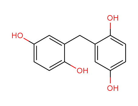 Molecular Structure of 13588-54-0 (2,2'-Methylenebis(1,4-benzenediol))