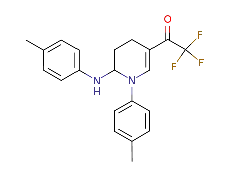 Molecular Structure of 1154750-83-0 (1-(4-methylphenyl)-6-(4-methylphenylamino)-3-trifluoroacetyl-1,4,5,6-tetrahydropyridine)