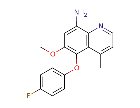 Molecular Structure of 82333-45-7 (8-Amino-5-(4-fluorophenoxy)-6-methoxy-4-methylquinoline)