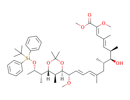 (2Z,4E,6R,7S,8S,10E,12E,14S)-methyl 14-((4R,5S,6R)-6-((2S,3S)-3-(tert-butyldiphenylsilyloxy)butan-2-yl)-2,2,5-trimethyl-1,3-dioxan-4-yl)-7-hydroxy-2,14-dimethoxy-4,6,8,10-tetramethyltetradeca-2,4,10,12-tetraenoate