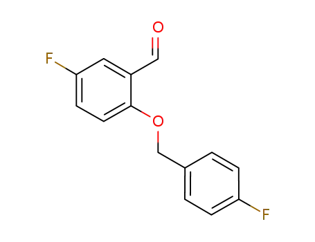 Molecular Structure of 632627-16-8 (Benzaldehyde, 5-fluoro-2-[(4-fluorophenyl)methoxy]-)