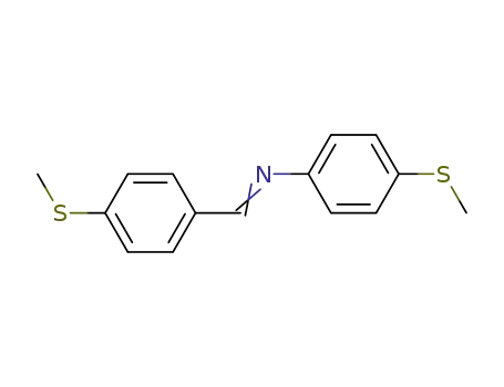 Molecular Structure of 17224-29-2 (4-methylsulfanyl-<i>N</i>-(4-methylsulfanyl-benzyliden)-aniline)