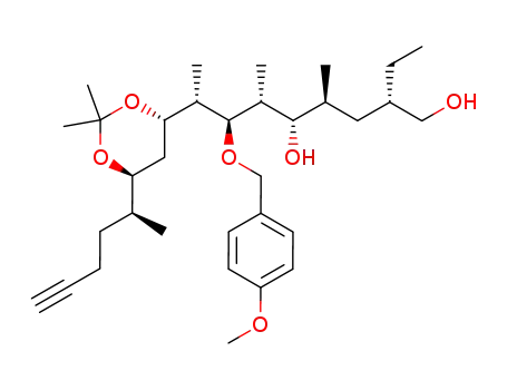 (2S,4S,5S,6R,7R,8S)-8-[(4S,6S)-2,2-Dimethyl-6-((S)-1-methyl-pent-4-ynyl)-[1,3]dioxan-4-yl]-2-ethyl-7-(4-methoxy-benzyloxy)-4,6-dimethyl-nonane-1,5-diol