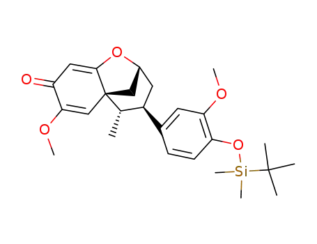 (+/-)-(2α,4α,5β,5aα)-4-<4-<(tert-butyldimethylsilyl)oxy>-3-methoxyphenyl>-2,5a-mathano-7-methoxy-5-methyl-8H-2,3,4,5-tetrahydro-1-benzoxepin-8-one