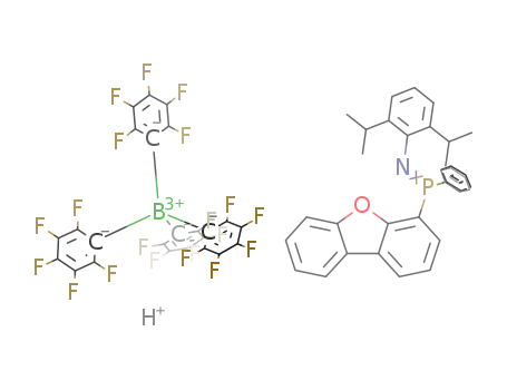 [(4-(2,6-(i)Pr<sub>2</sub>-C<sub>6</sub>H<sub>3</sub>NPPh<sub>2</sub>)dibenzofuran))H][B(C<sub>6</sub>F<sub>5</sub>)4]