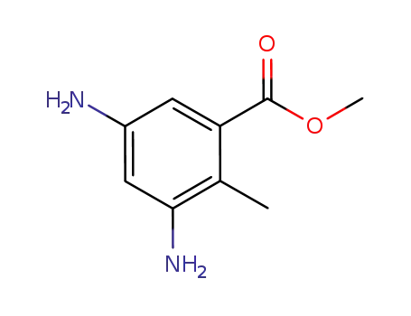 Molecular Structure of 632628-04-7 (methyl 3,5-diamino-2-methyl-benzoate)