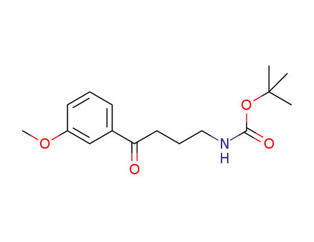 Molecular Structure of 914954-34-0 (tert-butyl (4-(3-methoxyphenyl)-4-oxobutyl)carbamate)