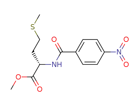 Molecular Structure of 61315-66-0 (L-Methionine, N-(4-nitrobenzoyl)-, methyl ester)