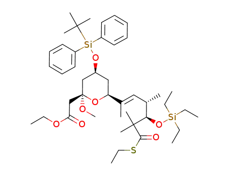 [(2R,4S,6S)-4-(tert-Butyl-diphenyl-silanyloxy)-6-((E)-(3S,4R)-5-ethylsulfanylcarbonyl-1,3,5-trimethyl-4-triethylsilanyloxy-hex-1-enyl)-2-methoxy-tetrahydro-pyran-2-yl]-acetic acid ethyl ester