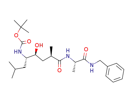 Carbamic acid,
[(1S,2S,4R)-2-hydroxy-4-methyl-5-[[(1S)-1-methyl-2-oxo-2-[(phenylmeth
yl)amino]ethyl]amino]-1-(2-methylpropyl)-5-oxopentyl]-, 1,1-dimethylethyl
ester