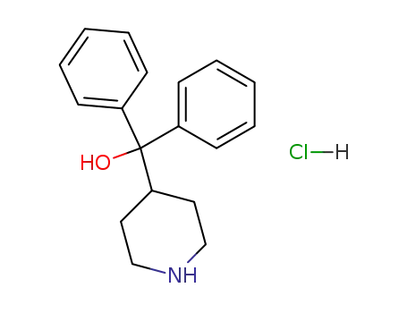 Molecular Structure of 1798-50-1 (Diphenylpiperidin-4-ylmethanol hydrochloride)