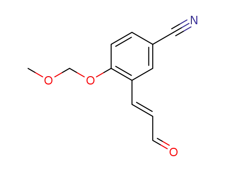 Molecular Structure of 475504-88-2 (5-cyano-2-(methoxymethoxy)cinnamaldehyde)