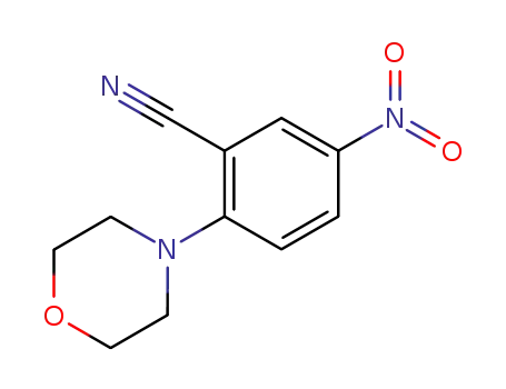 Molecular Structure of 78252-11-6 (2-Morpholino-5-nitrobenzonitrile)