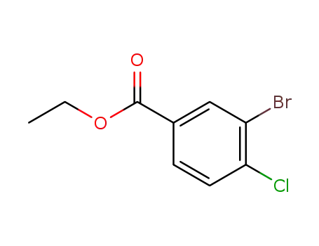 Molecular Structure of 76008-75-8 (Benzoic acid, 3-bromo-4-chloro-, ethyl ester)