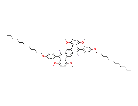 5,12-Bis-(4-dodecyloxy-phenyl)-6,13-diiodo-1,4,8,11-tetramethoxy-dibenzo[a,h]anthracene