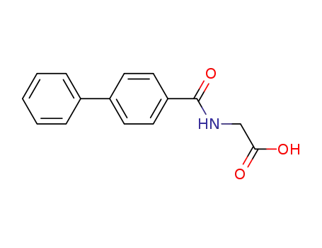 Molecular Structure of 75446-59-2 ((BIPHENYL-4-CARBONYL)-AMINO]-ACETIC ACID)