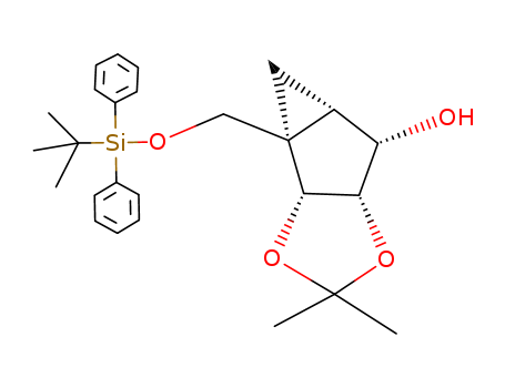 Cyclopropa[3,4]cyclopenta[1,2-d]-1,3-dioxol-5-ol,3b-[[[(1,1-dimethylethyl)diphenylsilyl]oxy]methyl]hexahydro-2,2-dimethyl-,(3aR,3bR,4aS,5S,5aS)-