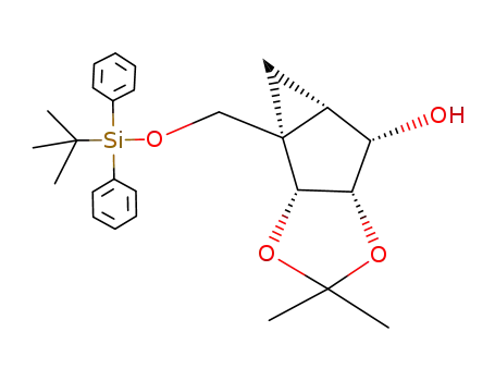 Molecular Structure of 915694-38-1 ((1R,2R,3S,4S,5S)-1-(tert-Butyldiphenyl)silyloxyMethyl-2,3-dioxy-O,O-isopropylidenebicyclo[3.1.0]hexan-4-ol)