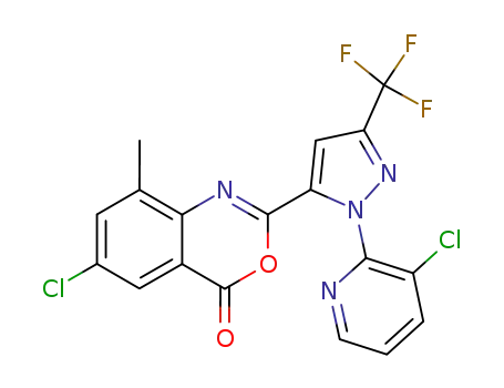 4H-3,1-Benzoxazin-4-one,
6-chloro-2-[1-(3-chloro-2-pyridinyl)-3-(trifluoromethyl)-1H-pyrazol-5-yl]-8-
methyl-