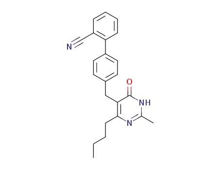 4'-<(6-butyl-1,4-dihydro-2-methyl-4-oxo-5-pyrimidinyl)methyl><1,1'-biphenyl>-2-carbonitrile