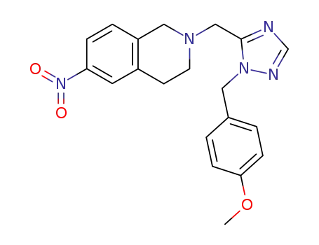 2-<2-(4-methoxybenzyl)-2H-<1,2,4>triazol-3-ylmethyl>-6-nitro-1,2,3,4-tetrahydro-isoquinoline