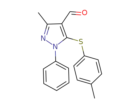 3-methyl-1-phenyl-5-(p-tolylthio)-1H-pyrazole-4-carbaldehyde