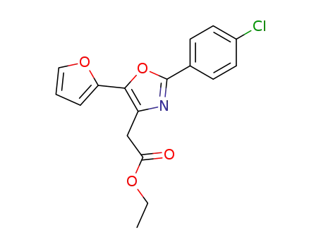 4-옥사졸아세트산, 2-(4-클로로페닐)-5-(2-푸라닐)-, 에틸 에스테르