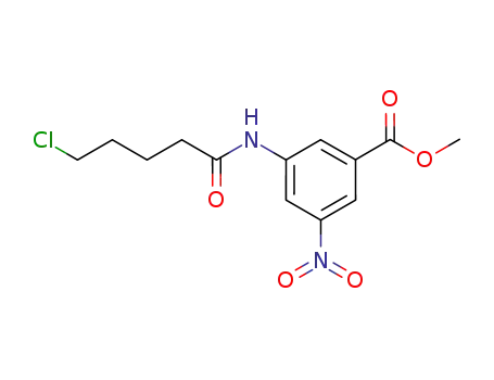 Molecular Structure of 706791-79-9 (3-(4-chloropentanoylamino)-5-nitrobenzoic acid methyl ester)