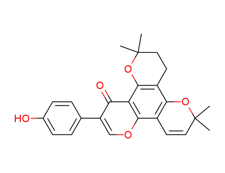 2H,6H,12H-Benzo[1,2-b:3,4-b':5,6-b'']tripyran-12-one,3,4-dihydro-11-(4-hydroxyphenyl)-2,2,6,6-tetramethyl- (9Cl)