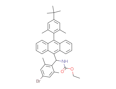 ethyl [9-{10-(4-(t-butyl)-2,6-dimethylphenyl)}anthryl](4-bromo-2,6-dimethylphenyl)methylcarbamate