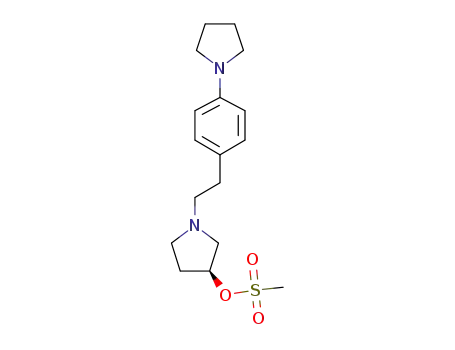 3-Pyrrolidinol, 1-[2-[4-(1-pyrrolidinyl)phenyl]ethyl]-, methanesulfonate(ester), (3S)-