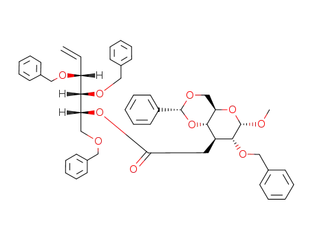 ((2R,4aR,6S,7R,8S,8aS)-7-Benzyloxy-6-methoxy-2-phenyl-hexahydro-pyrano[3,2-d][1,3]dioxin-8-yl)-acetic acid (1R,2S,3R)-2,3-bis-benzyloxy-1-benzyloxymethyl-pent-4-enyl ester