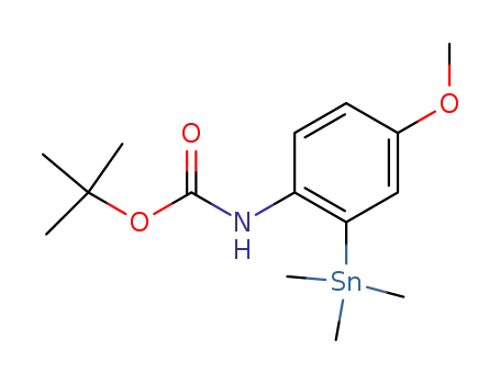 Molecular Structure of 177036-07-6 (tert-butyl-4-methoxy-2-(trimethylstannyl)carbanilate)