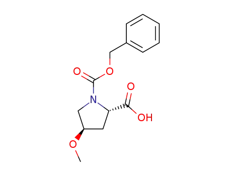 Molecular Structure of 96522-37-1 (1,2-Pyrrolidinedicarboxylic acid, 4-methoxy-, 1-(phenylmethyl) ester,
(2S,4R)-)