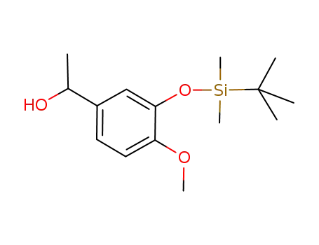 Molecular Structure of 330667-09-9 (Benzenemethanol,
3-[[(1,1-dimethylethyl)dimethylsilyl]oxy]-4-methoxy-a-methyl-)