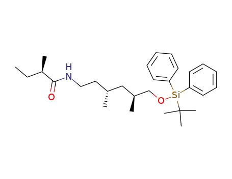 Molecular Structure of 320742-77-6 ((R)-N-((3S,5S)-6-(tert-butyldiphenylsilyloxy)-3,5-dimethylhexyl)-2-methylbutanamide)
