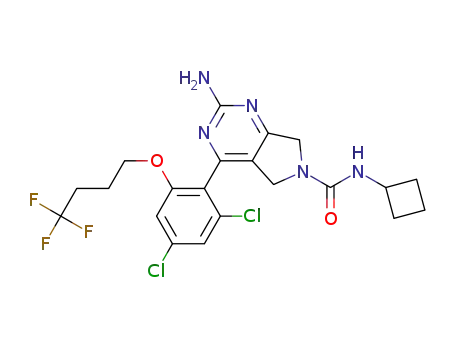 2-amino-4-[2,4-dichloro-6-(4,4,4-trifluorobutoxy)phenyl]-5,7-dihydropyrrolo[3,4-d]pyrimidine-6-carboxylic acid cyclobutylamide