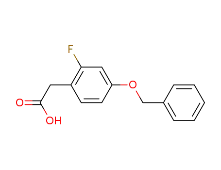 Molecular Structure of 607713-92-8 (Benzeneacetic acid, 2-fluoro-4-(phenylmethoxy)-)