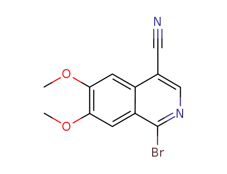 Molecular Structure of 798565-45-4 (4-Isoquinolinecarbonitrile, 1-bromo-6,7-dimethoxy-)