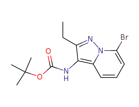 Carbamic acid, (7-bromo-2-ethylpyrazolo[1,5-a]pyridin-3-yl)-,
1,1-dimethylethyl ester