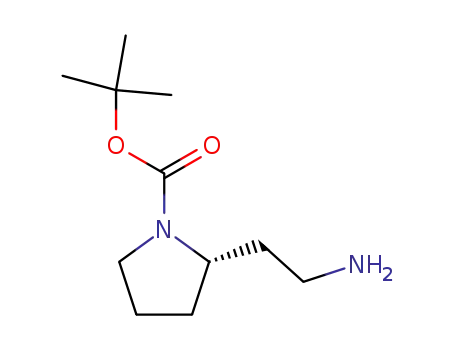 Molecular Structure of 239483-09-1 ((S)-2-(AMINOETHYL)-1-N-BOC-PYRROLIDINE)