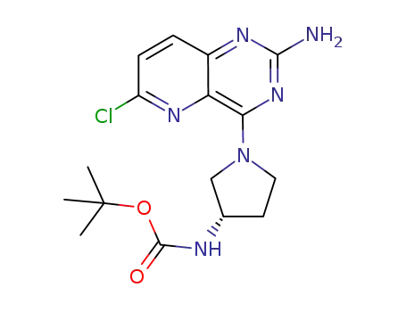 Carbamic acid,
[(3S)-1-(2-amino-6-chloropyrido[3,2-d]pyrimidin-4-yl)-3-pyrrolidinyl]-,
1,1-dimethylethyl ester